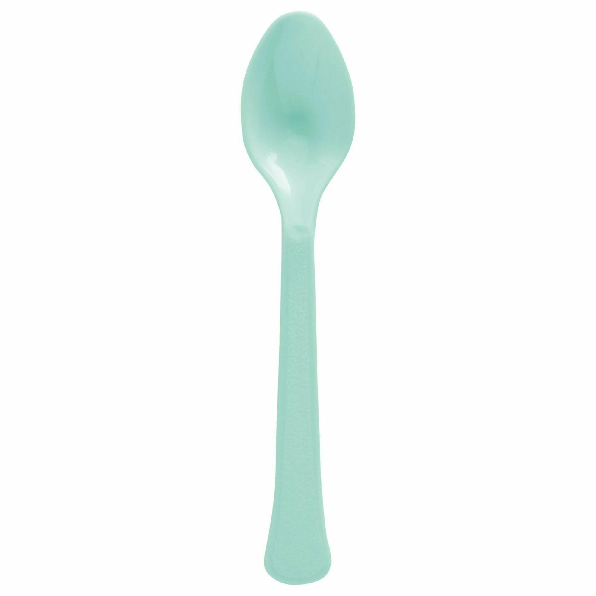 Amscan BASIC Robin's Egg Blue - Boxed, Heavy Weight Spoons, 20 Ct.