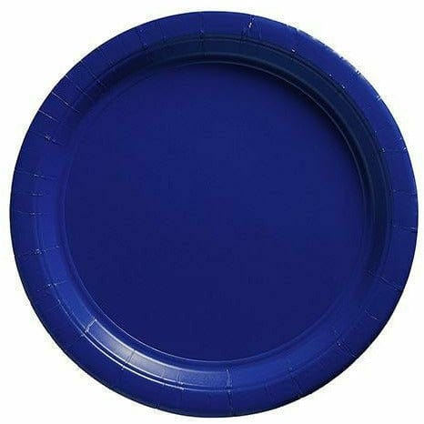 Amscan BASIC Royal Blue Paper Lunch Plates 20ct