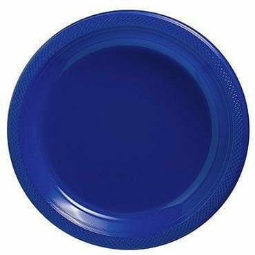 Amscan BASIC Royal Blue Plastic Dessert Plates 20ct