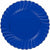 Amscan BASIC Royal Blue Premium Plastic Scalloped Dinner Plates 12ct