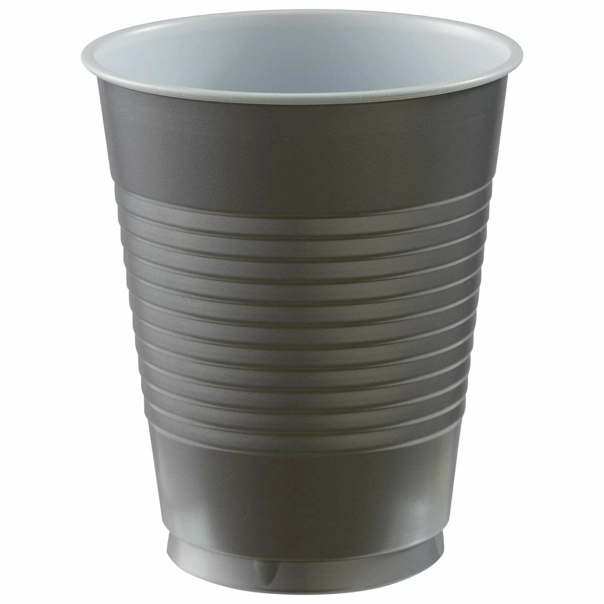 Amscan BASIC Silver - 18 oz. Plastic Cups, 20 Ct.