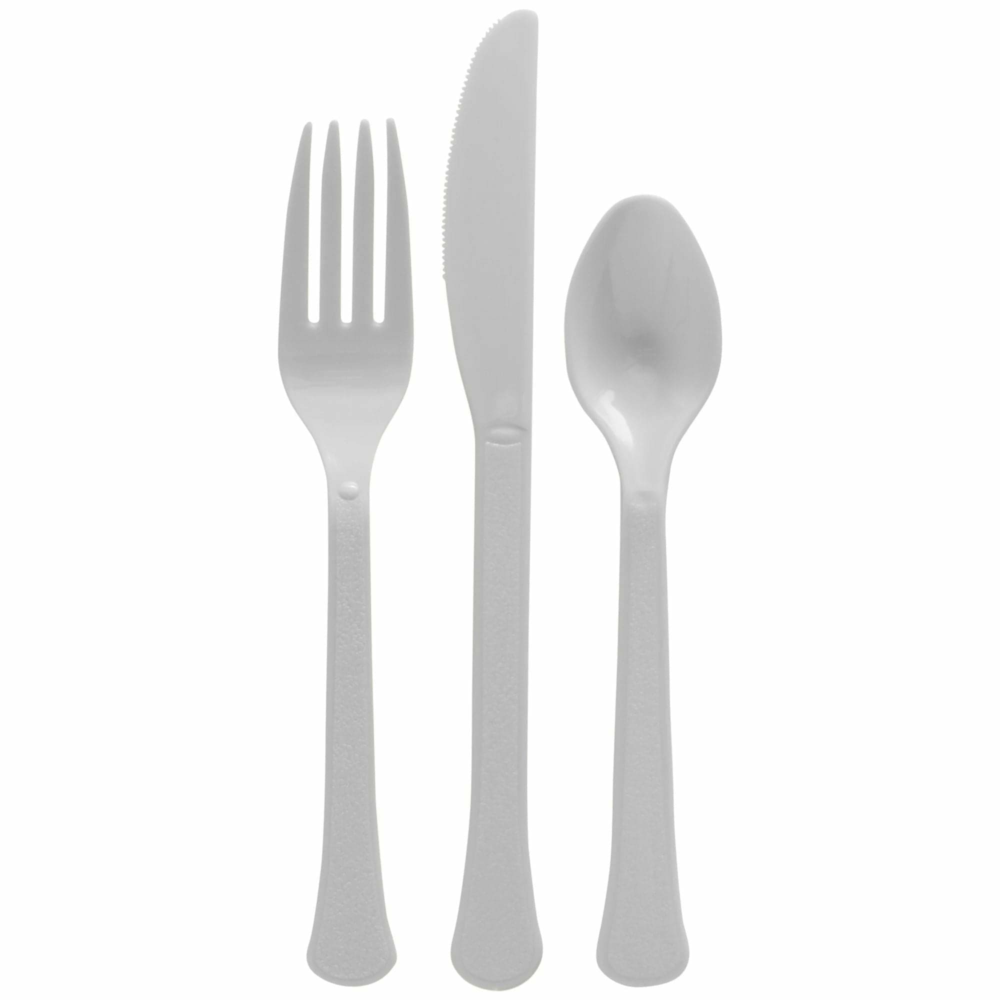 Amscan BASIC Silver - Boxed, Heavy Weight Cutlery