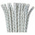 Amscan BASIC Silver Diamond Flexible Paper Straws 24ct