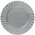 Amscan BASIC Silver Premium Plastic Scalloped Lunch Plates 12ct