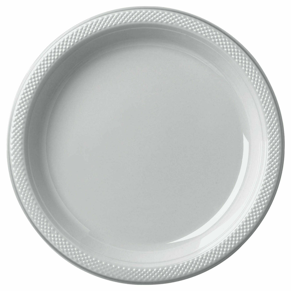 Amscan BASIC Silver Sparkle Plastic Plates