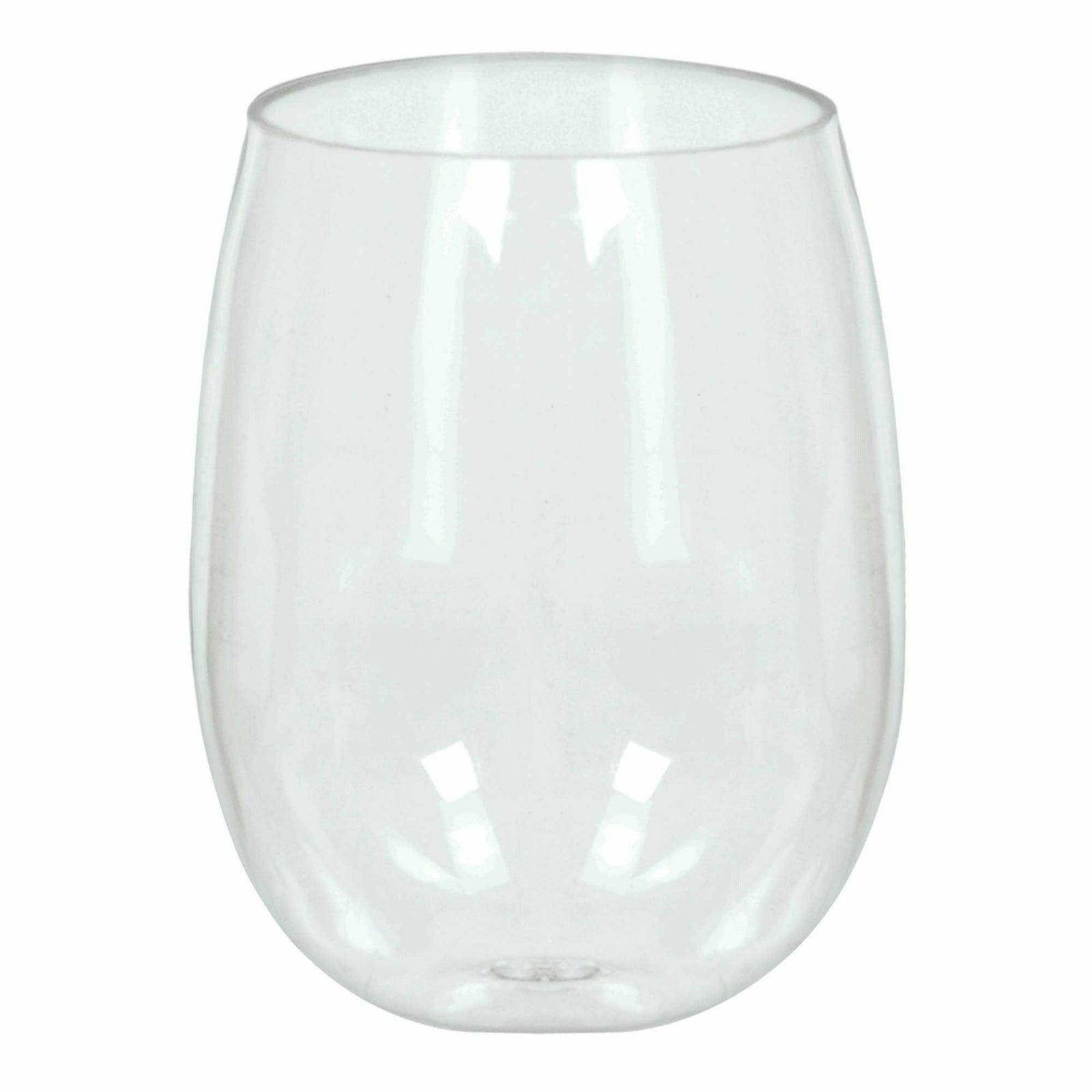 Amscan BASIC STEMLESS WINE GLASSES 8 CT