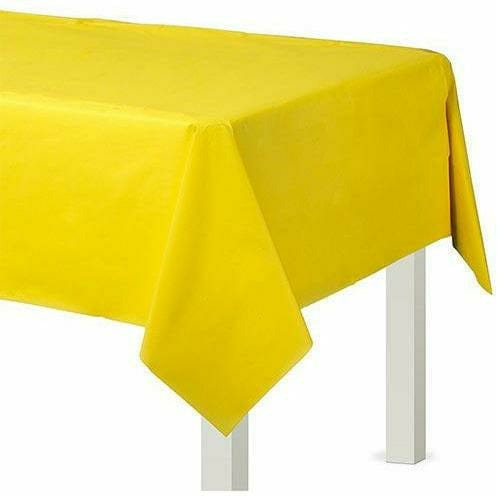 Amscan BASIC Sunshine Yellow Plastic Table Cover 54x108