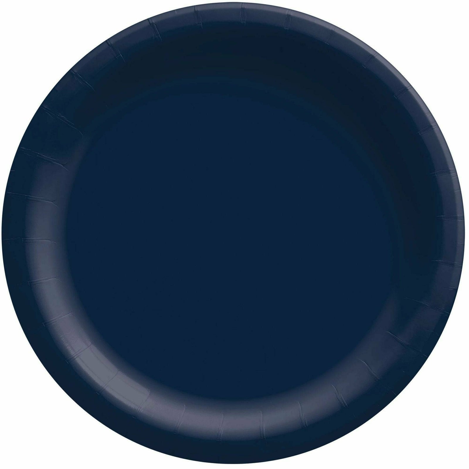 Amscan BASIC True Navy - 8 1/2" Round Paper Plates, 50 Ct.