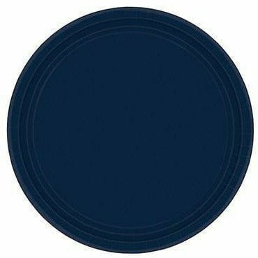 Amscan BASIC True Navy Blue Paper Dessert Plates 20ct