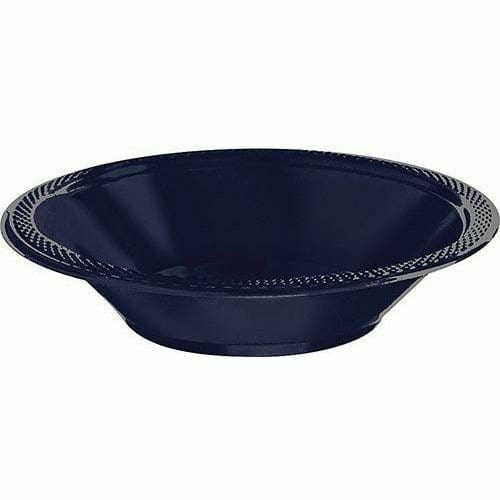 Amscan BASIC True Navy Blue Plastic Bowls 20ct