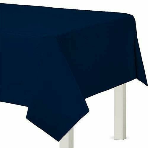 Amscan BASIC True Navy Blue Plastic Table Cover 54x108
