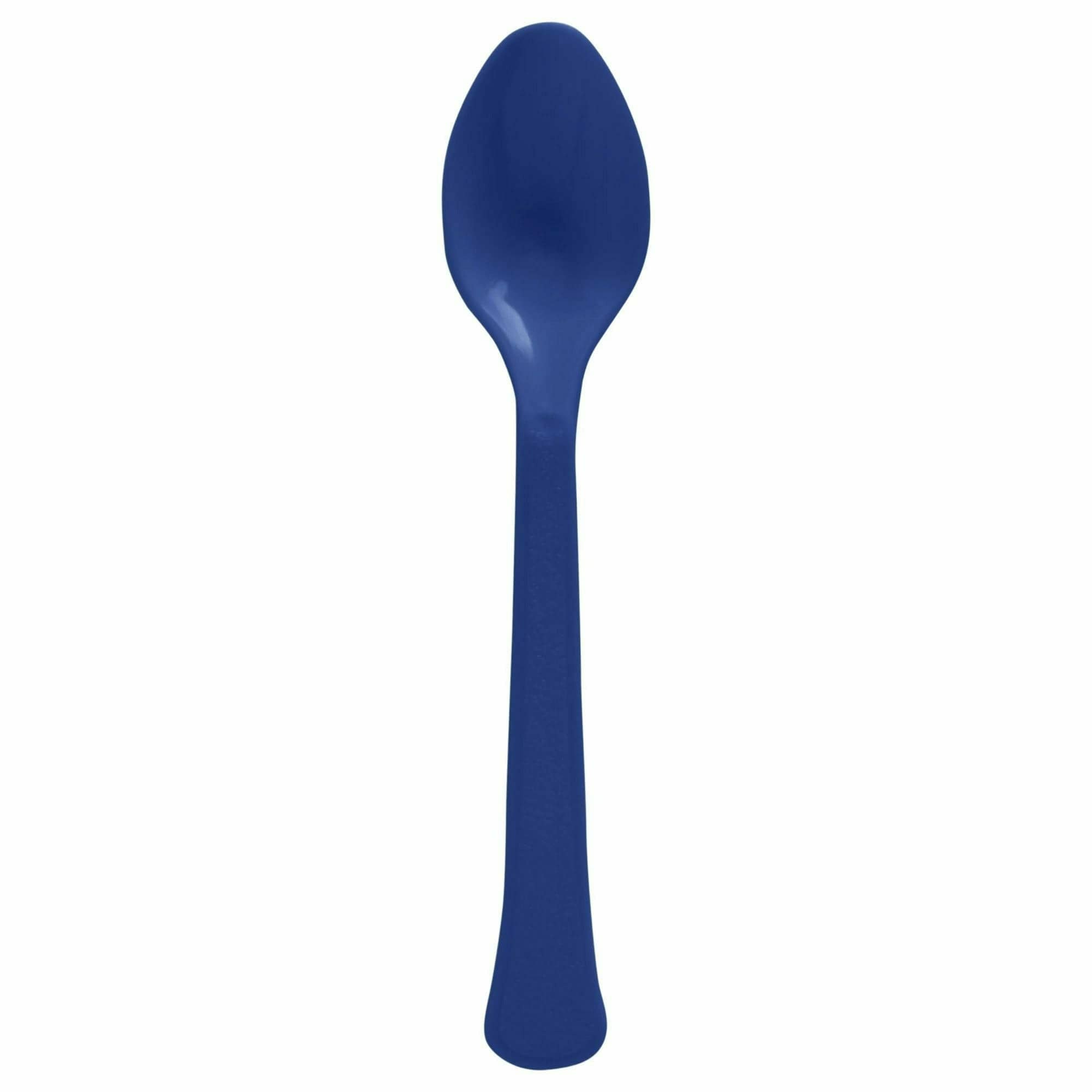 Amscan BASIC True Navy - Boxed, Heavy Weight Spoons, 20 Ct.