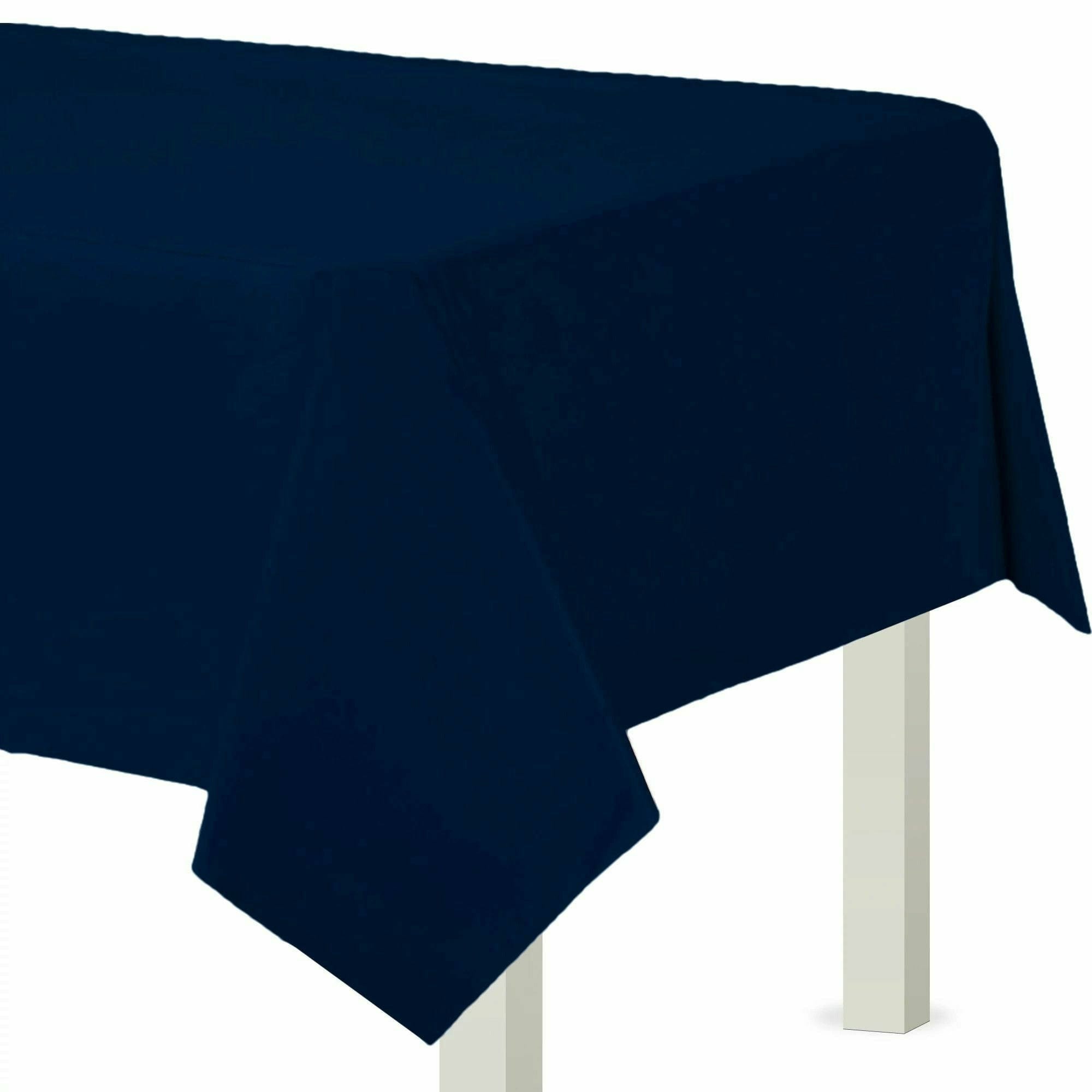 Amscan BASIC True Navy - Flannel Backed Table Cover