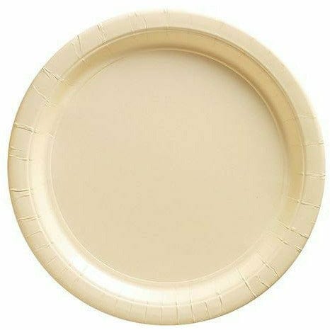 Amscan BASIC Vanilla Cream Paper Lunch Plates 20ct