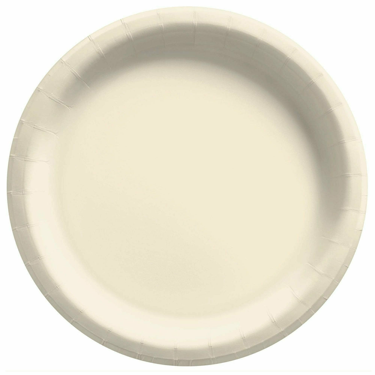 Amscan BASIC Vanilla Creme - 8 1/2&quot; Round Paper Plates, 20 Ct.