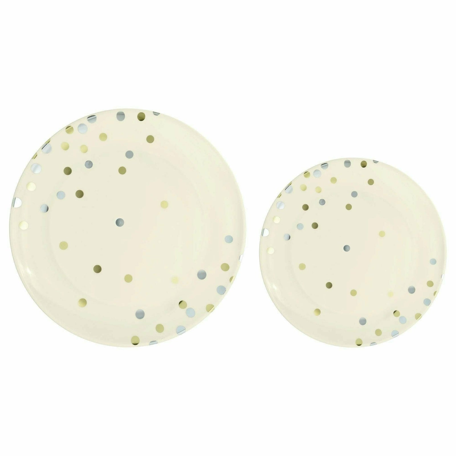 Amscan BASIC Vanilla Creme - Multipack, Hot Stamped Plastic Plates