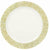 Amscan BASIC White Gold Lace Border Premium Plastic Lunch Plates 20ct