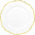 Amscan BASIC White Gold-Trimmed Ornate Premium Plastic Dinner Plates 10ct