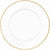 Amscan BASIC White Gold-Trimmed Premium Plastic Scalloped Dinner Plates 10ct