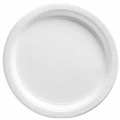 AMSCAN BASIC White Paper Dessert Plates 20ct