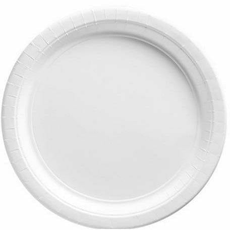 AMSCAN BASIC White Paper Lunch Plates 20ct