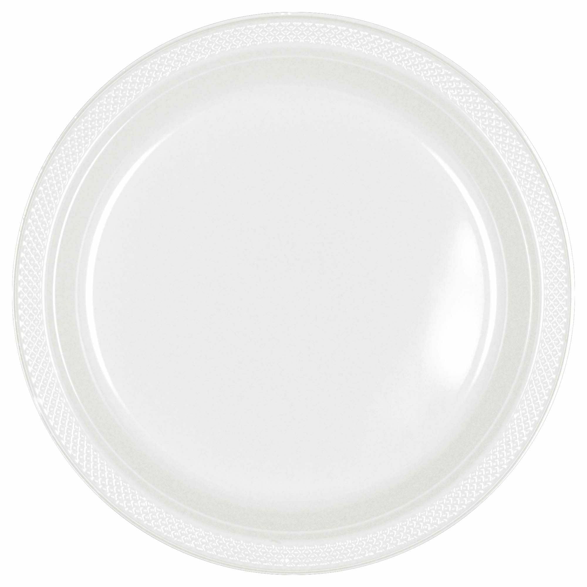 Amscan BASIC White Plastic Dessert Plates 20 Count