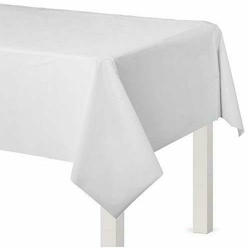 Amscan BASIC White Plastic Table Cover 54x108