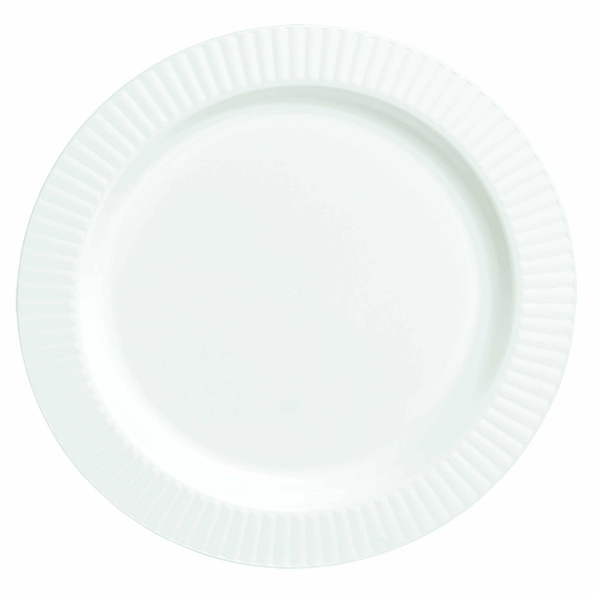 Amscan BASIC White Premium Plastic Round Plates, 10 1/4"