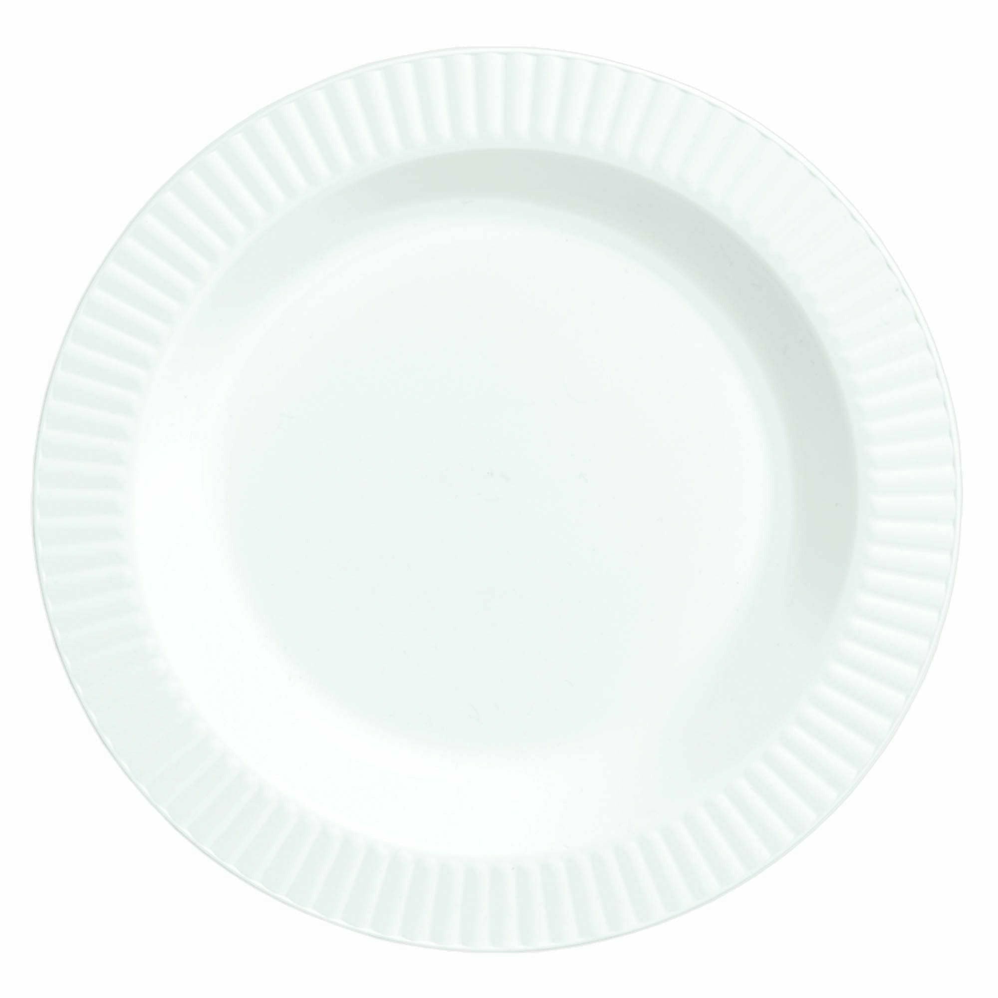 Amscan BASIC White Premium Plastic Round Plates, 7 1/2"