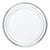 Amscan BASIC White Premium Plastic Round Plates with Silver Trim