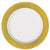 Amscan BASIC White Prismatic Gold Border Premium Plastic Lunch Plates 20ct