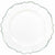 Amscan BASIC White Silver-Trimmed Ornate Premium Plastic Dessert Plates 20ct