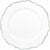 Amscan BASIC White Silver-Trimmed Ornate Premium Plastic Dinner Plates 10ct