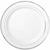 Amscan BASIC White Silver Trimmed Premium Plastic Buffet Plates 10ct