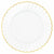Amscan BASIC White With Gold Trim Scalloped Plates