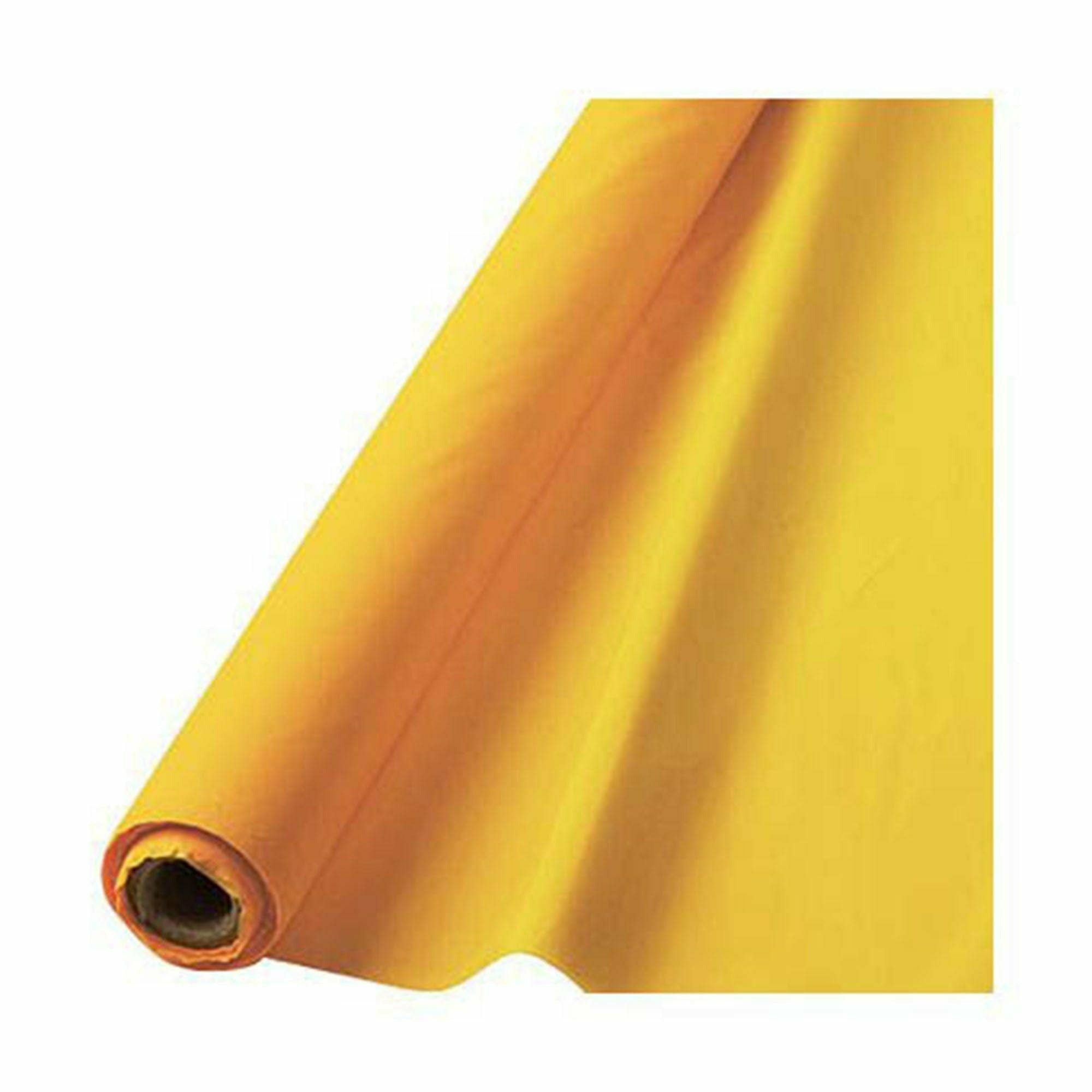 Amscan BASIC Yellow Plastic Table Cover Roll