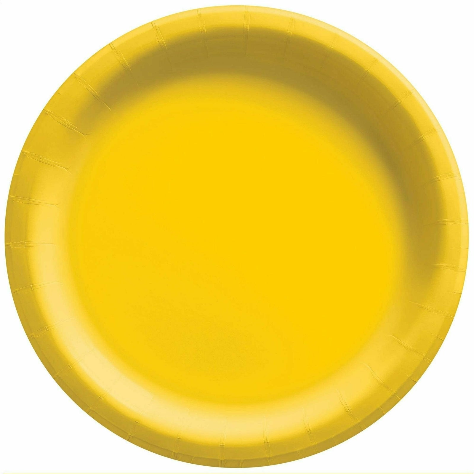 Amscan BASIC Yellow Sunshine - 8 1/2" Round Paper Plates, 20 Ct.