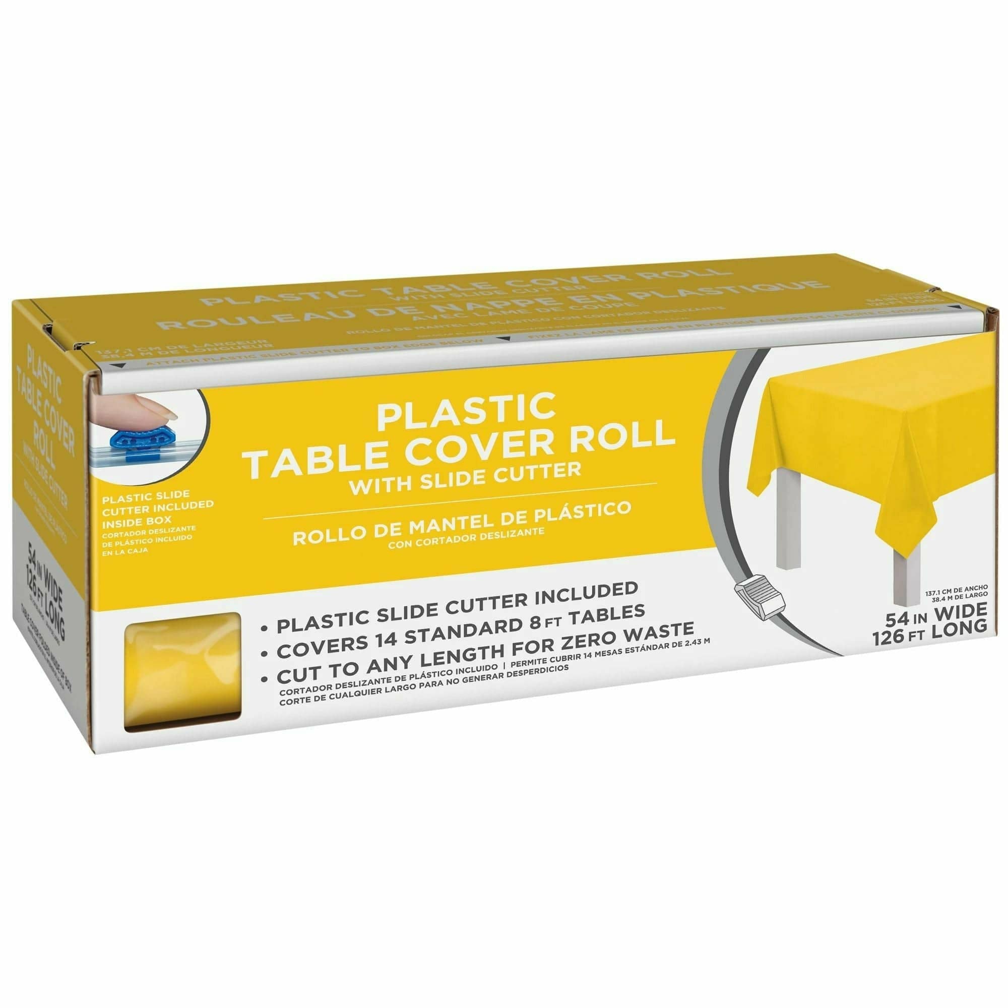 Amscan BASIC Yellow Sunshine - Boxed Plastic Table Roll