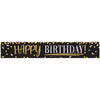 Amscan BIRTHDAY Black and Gold Birthday Foil Banner