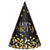 Amscan BIRTHDAY Black & Gold Birthday Cone Hat