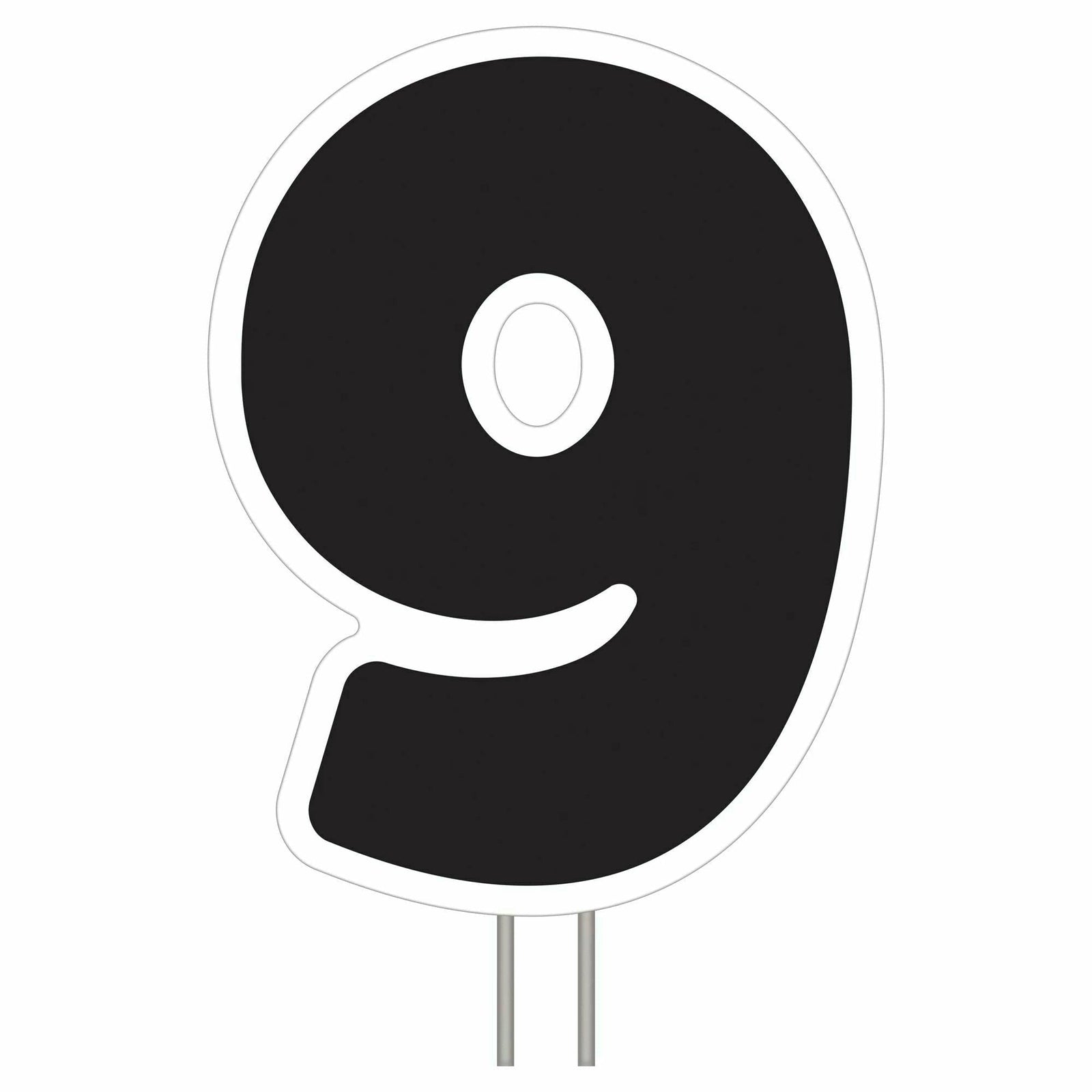 Amscan BIRTHDAY Black Number 9 Yard Sign