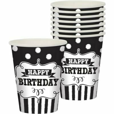 Amscan BIRTHDAY Chalkboard Birthday Cups 8ct