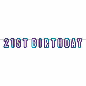 Amscan BIRTHDAY Finally 21 Letter Banner