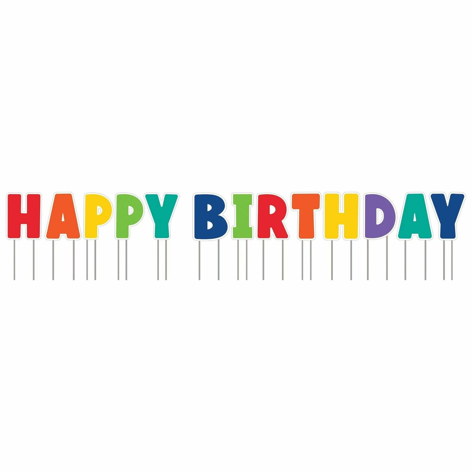 Amscan BIRTHDAY Giant Happy Birthday Primary Plastic Yard Sign