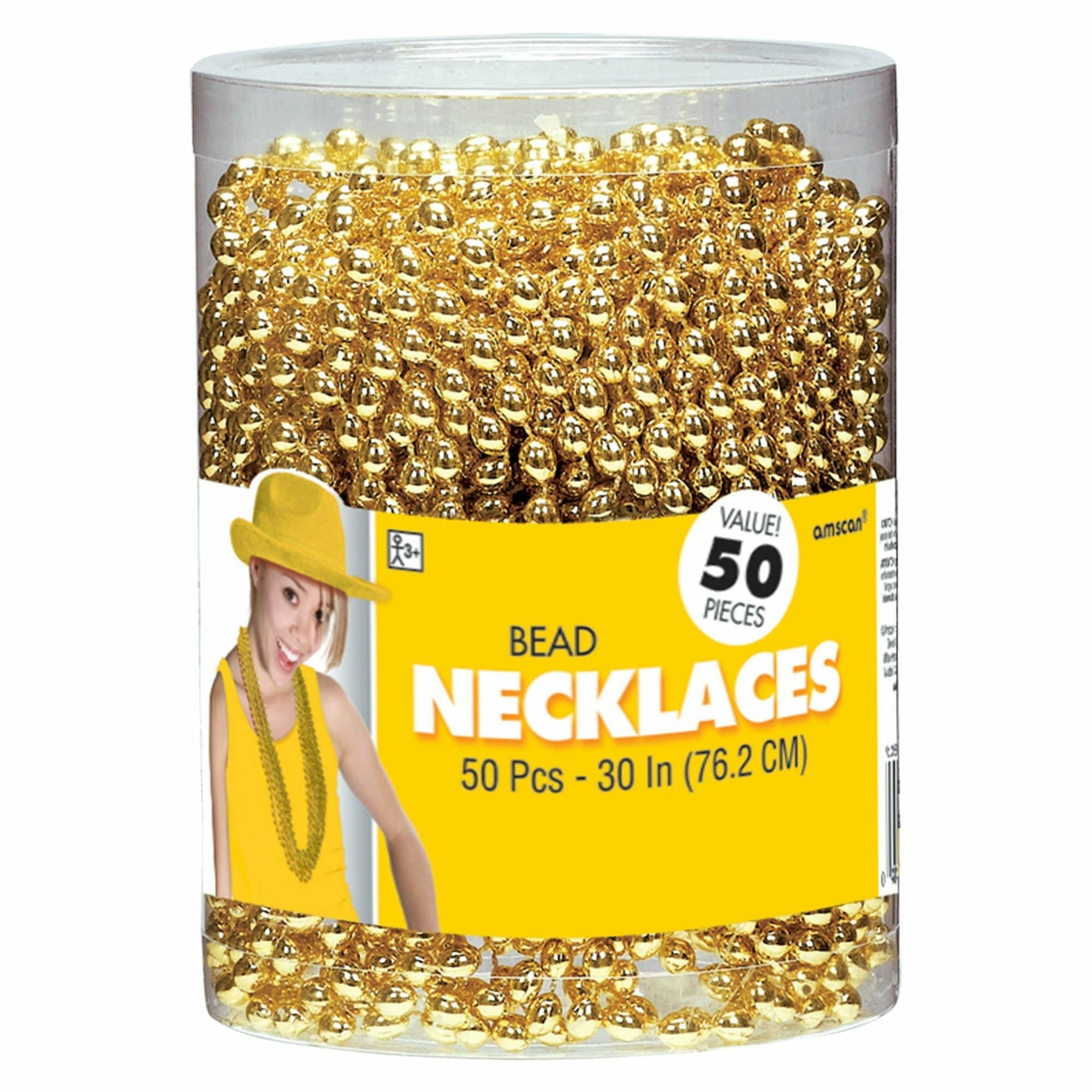 Amscan BIRTHDAY Gold Bead Necklaces
