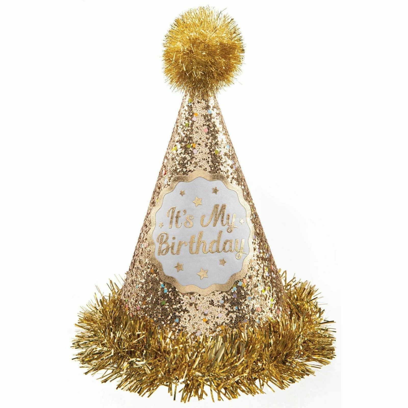 Amscan BIRTHDAY Gold Birthday Cone Hat