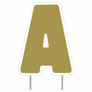 Amscan BIRTHDAY Gold Letter A Yard Sign