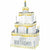 Amscan BIRTHDAY Gold & Silver Birthday Cake Pop-Up Centerpiece