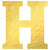 Amscan BIRTHDAY H Create Your Own Letter Banner - Gold