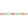 Amscan BIRTHDAY Happy Birthday Horns Illustrated Letter Banner